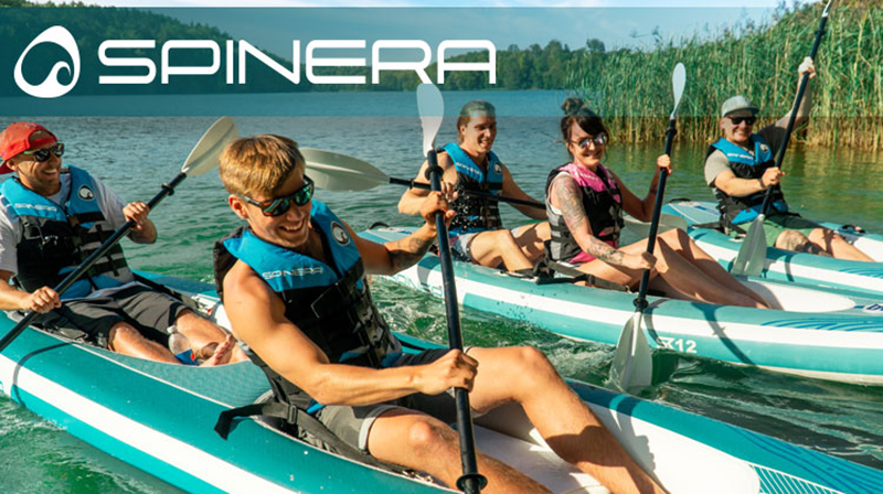 Spinera SUP Kajak Kayak Supkayak group of people in water boat