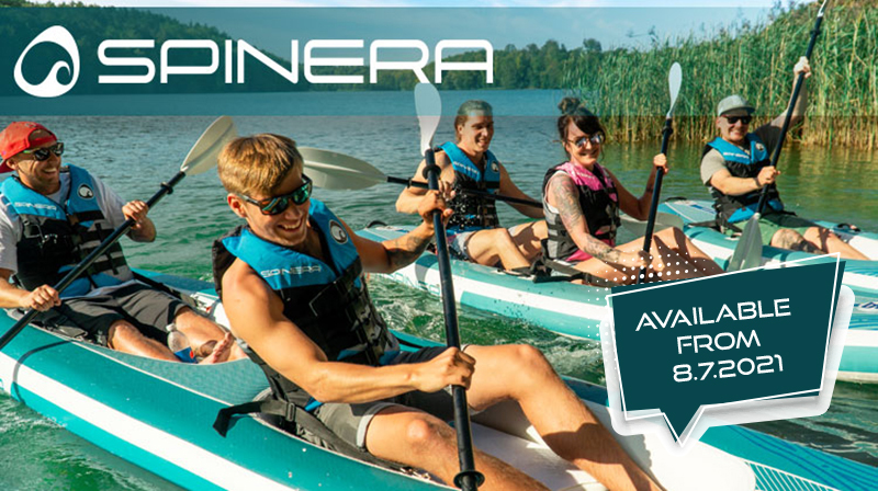 Spinera SUP Kajak Kayak Supkayak group of people in water boat